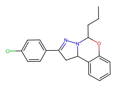 2-(4-Chlorophenyl)-5-propyl-1,10B-dihydropyrazolo(1,5-C)(1,3)benzoxazine structure