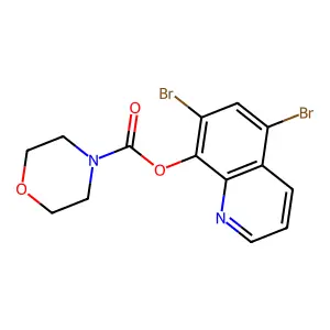 5,7-Dibromoquinolin-8-yl morpholine-4-carboxylate structure