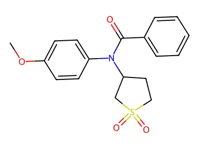 N-(1,1-dioxothiolan-3-yl)-N-(4-methoxyphenyl)benzamide structure