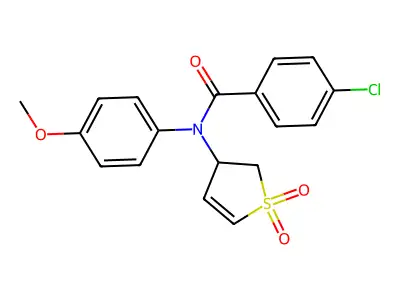 4-Chloro-N-(1,1-dioxido-2,3-dihydro-3-thienyl)-N-(4-methoxyphenyl)benzamide structure