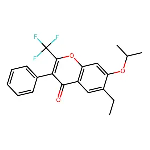 6-Ethyl-7-isopropoxy-3-phenyl-2-(trifluoromethyl)-4H-chromen-4-one structure
