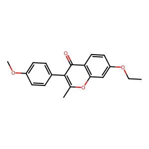 7-Ethoxy-3-(4-methoxyphenyl)-2-methyl-4H-chromen-4-one structure