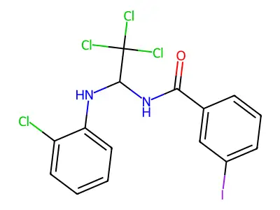 3-Iodo-N-(2,2,2-trichloro-1-(2-chloroanilino)ethyl)benzamide structure