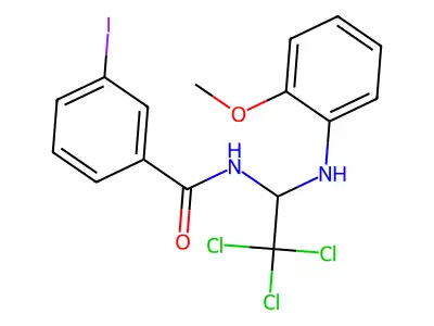 3-Iodo-N-(2,2,2-trichloro-1-(2-methoxyanilino)ethyl)benzamide structure