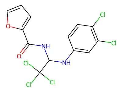 N-(2,2,2-Trichloro-1-(3,4-dichloroanilino)ethyl)-2-furamide structure