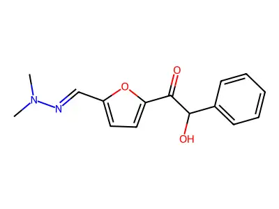 1-[5-(Dimethylhydrazonomethyl)-2-furyl]-2-hydroxy-2-phenylethanone structure