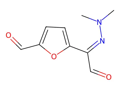 5-[N-(dimethylamino)-C-formylcarbonimidoyl]furan-2-carbaldehyde structure