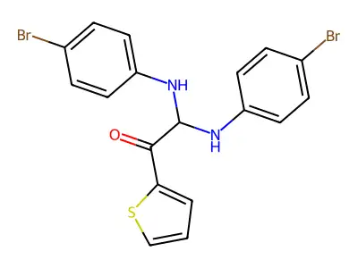 2,2-Bis(4-bromoanilino)-1-(2-thienyl)ethanone structure