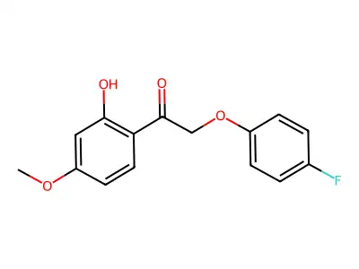 2-(4-Fluorophenoxy)-1-(2-hydroxy-4-methoxyphenyl)ethanone structure