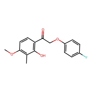 2-(4-Fluorophenoxy)-1-(2-hydroxy-4-methoxy-3-methylphenyl)ethanone structure