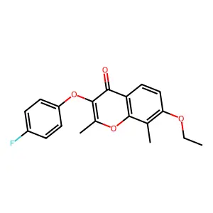 7-Ethoxy-3-(4-fluorophenoxy)-2,8-dimethyl-4H-chromen-4-one structure