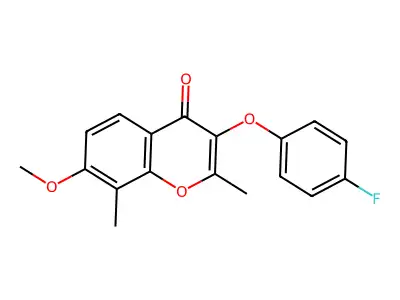 3-(4-Fluorophenoxy)-7-methoxy-2,8-dimethyl-4H-chromen-4-one structure