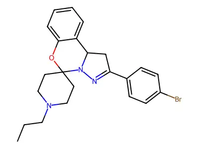 2-(4-Bromophenyl)-1'-propyl-1,10b-dihydrospiro[benzo[e]pyrazolo[1,5-c][1,3]oxazine-5,4'-piperidine] structure