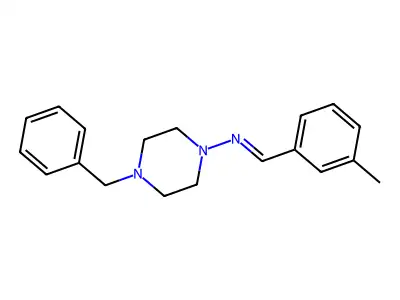 N-(4-benzylpiperazin-1-yl)-1-(3-methylphenyl)methanimine structure