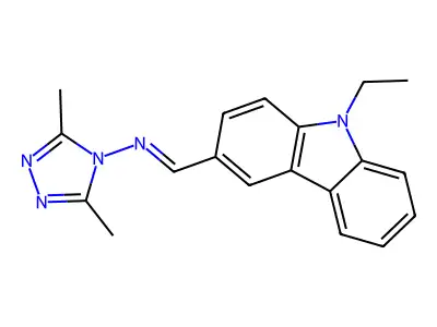 N-((9-Ethyl-9H-carbazol-3-YL)methylene)-3,5-dimethyl-4H-1,2,4-triazol-4-amine structure