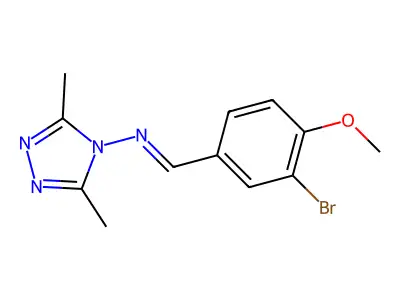 N-(3-Bromo-4-methoxybenzylidene)-3,5-dimethyl-4H-1,2,4-triazol-4-amine structure