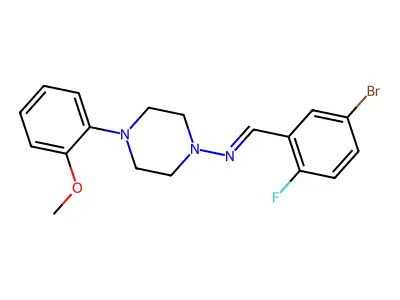 N-(5-Bromo-2-fluorobenzylidene)-4-(2-methoxyphenyl)-1-piperazinamine structure