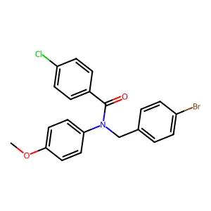 N-[(4-bromophenyl)methyl]-4-chloro-N-(4-methoxyphenyl)benzamide structure