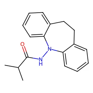 N-(5,6-dihydrobenzo[b][1]benzazepin-11-yl)-2-methylpropanamide structure