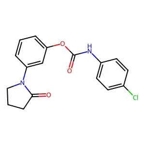 3-(2-Oxopyrrolidin-1-yl)phenyl (4-chlorophenyl)carbamate structure