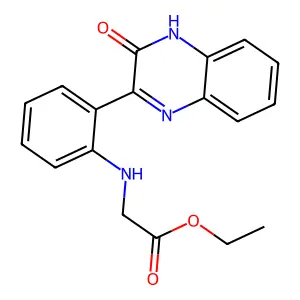 ethyl 2-[2-(3-oxo-4H-quinoxalin-2-yl)anilino]acetate structure