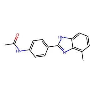 N-[4-(4-Methyl-1H-benzoimidazol-2-yl)-phenyl]-acetamide structure