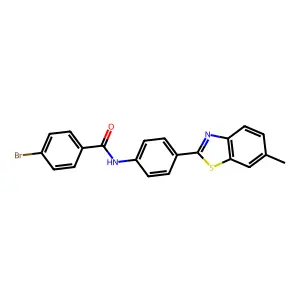 4-Bromo-N-[4-(6-methyl-1,3-benzothiazol-2-yl)phenyl]benzamide structure
