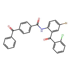 4-Benzoyl-N-[4-bromo-2-(2-chlorobenzoyl)phenyl]benzamide structure