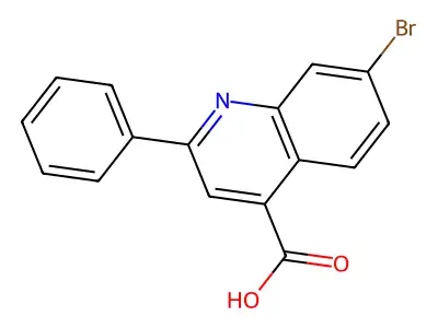 7-Bromo-2-phenylquinoline-4-carboxylic acid structure
