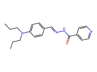 N-[(E)-[4-(dipropylamino)phenyl]methylideneamino]pyridine-4-carboxamide structure