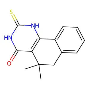 5,5-Dimethyl-2-sulfanylidene-1,6-dihydrobenzo[h]quinazolin-4-one structure