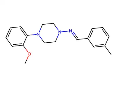 N-[4-(2-methoxyphenyl)piperazin-1-yl]-1-(3-methylphenyl)methanimine structure