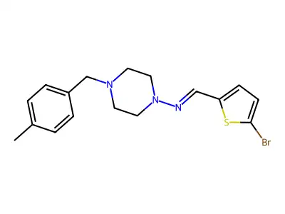 N-((5-Bromo-2-thienyl)methylene)-4-(4-methylbenzyl)-1-piperazinamine structure