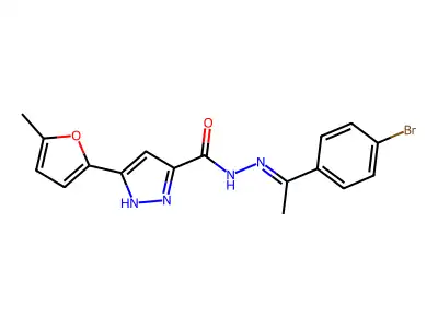 N'-(1-(4-Bromophenyl)ethylidene)-3-(5-ME-2-furyl)-1H-pyrazole-5-carbohydrazide structure