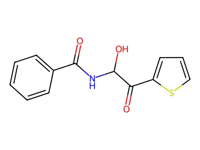 N-(1-Hydroxy-2-oxo-2-(2-thienyl)ethyl)benzamide structure