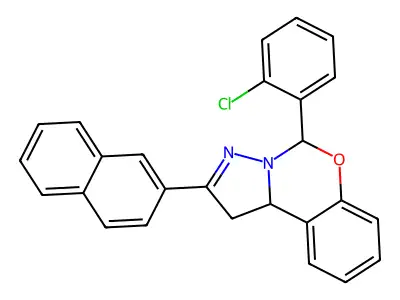 5-(2-Chlorophenyl)-2-(2-naphthyl)-1,10B-dihydropyrazolo(1,5-C)(1,3)benzoxazine structure