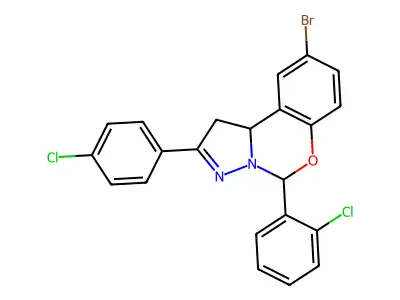 9-BR-5-(2-CL-PH)-2-(4-Chlorophenyl)-1,10B-dihydropyrazolo(1,5-C)(1,3)benzoxazine structure