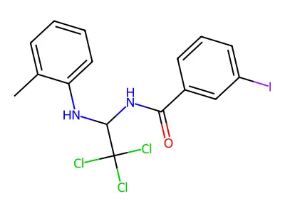 3-Iodo-N-(2,2,2-trichloro-1-(2-toluidino)ethyl)benzamide structure