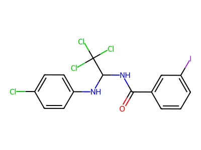 3-Iodo-N-(2,2,2-trichloro-1-(4-chloroanilino)ethyl)benzamide structure