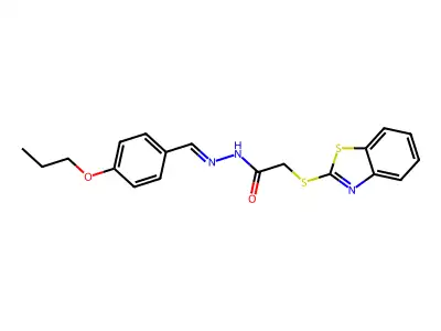 2-(1,3-Benzothiazol-2-ylthio)-N'-(4-propoxybenzylidene)acetohydrazide structure