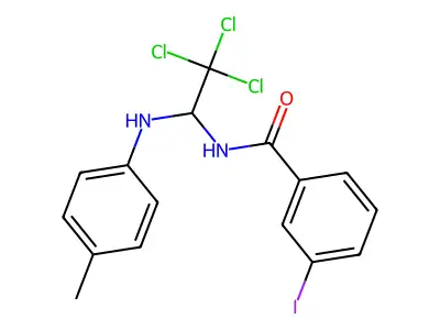 3-Iodo-N-(2,2,2-trichloro-1-(4-toluidino)ethyl)benzamide structure