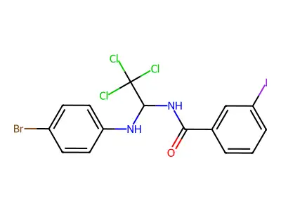 N-(1-(4-Bromoanilino)-2,2,2-trichloroethyl)-3-iodobenzamide structure