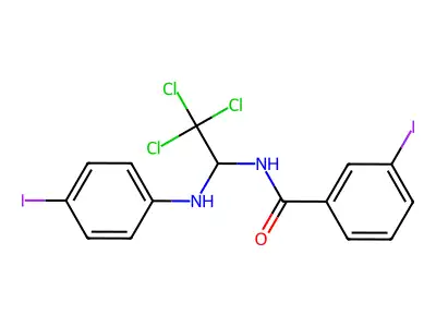 3-Iodo-N-(2,2,2-trichloro-1-(4-iodoanilino)ethyl)benzamide structure