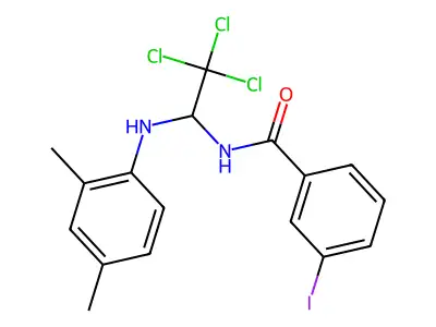 3-Iodo-N-(2,2,2-trichloro-1-(2,4-dimethylanilino)ethyl)benzamide structure