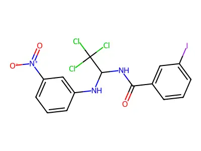 3-Iodo-N-(2,2,2-trichloro-1-(3-nitroanilino)ethyl)benzamide structure