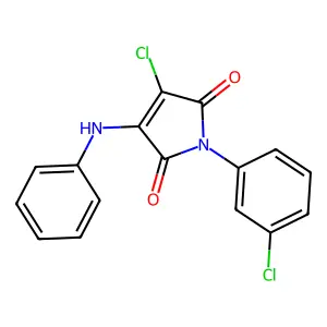 3-Anilino-4-chloro-1-(3-chlorophenyl)pyrrole-2,5-dione structure
