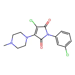 3-Chloro-1-(3-chlorophenyl)-4-(4-methylpiperazin-1-yl)pyrrole-2,5-dione structure