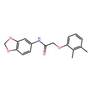N-(1,3-benzodioxol-5-yl)-2-(2,3-dimethylphenoxy)acetamide structure