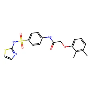 2-(2,3-dimethylphenoxy)-N-[4-(1,3-thiazol-2-ylsulfamoyl)phenyl]acetamide structure