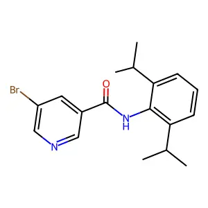5-bromo-N-(2,6-diisopropylphenyl)nicotinamide structure